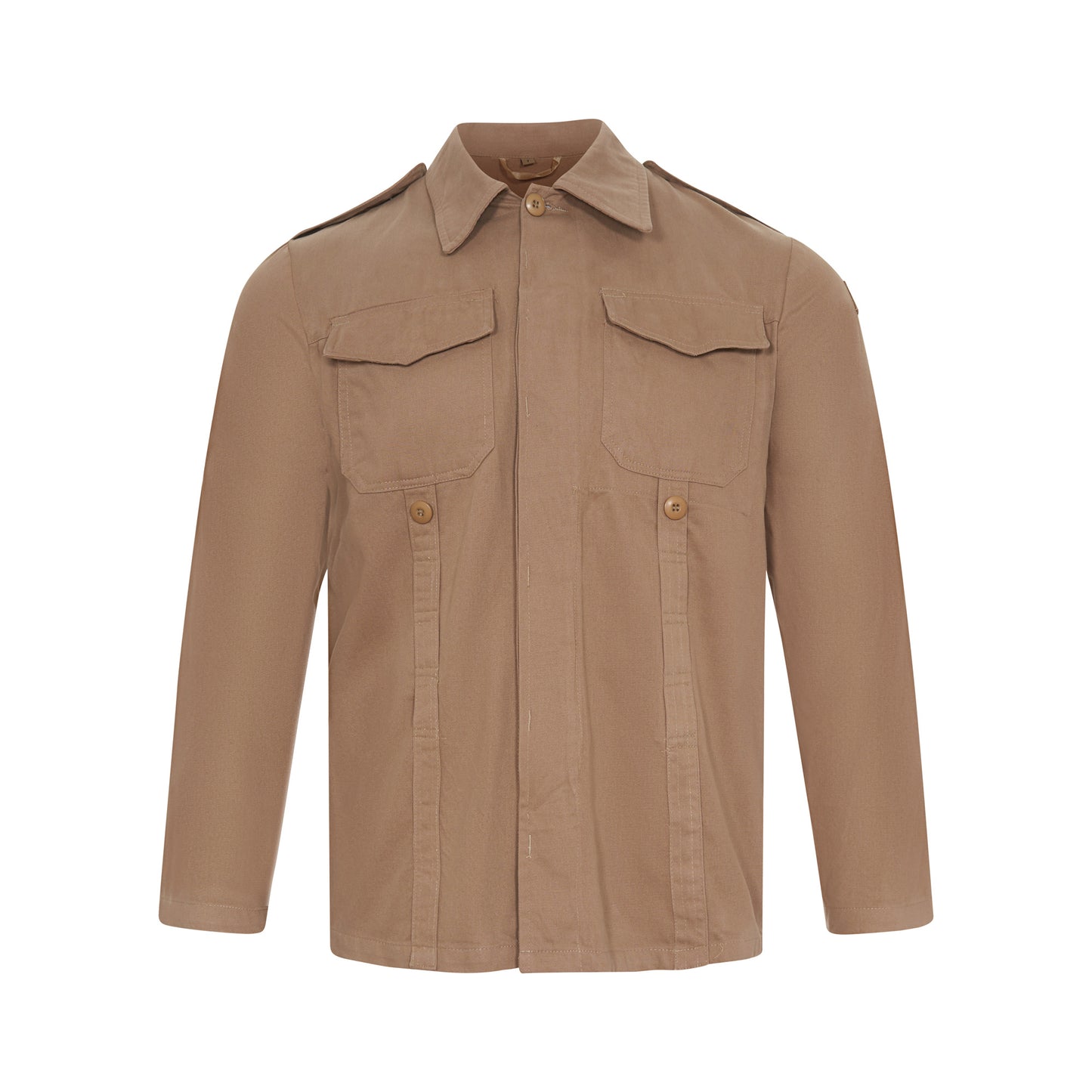 Moleskin Jacket Soft Cotton Twill Military Style Combat Top Beige