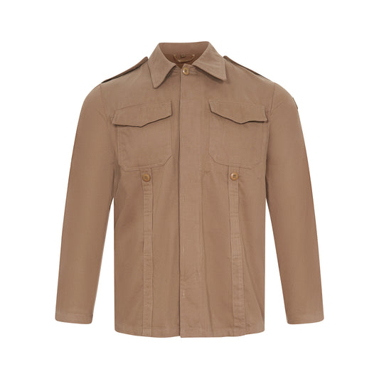 Moleskin Jacket Soft Cotton Twill Military Style Combat Top Beige