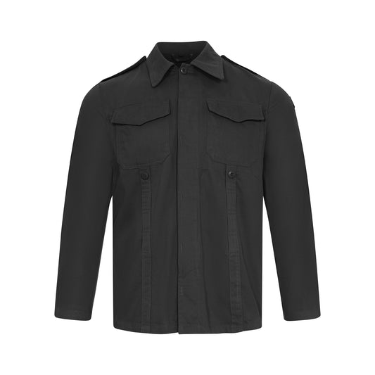 Moleskin Jacket Soft Cotton Twill Military Style Combat Top Black