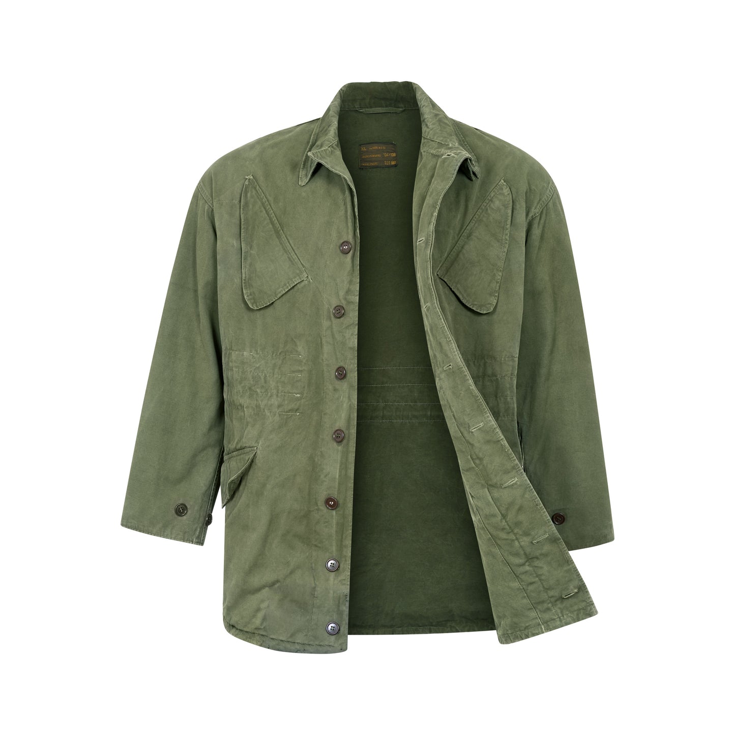 Original Dutch Army NATO Jacket Military Vintage Surplus Field Coat Olive