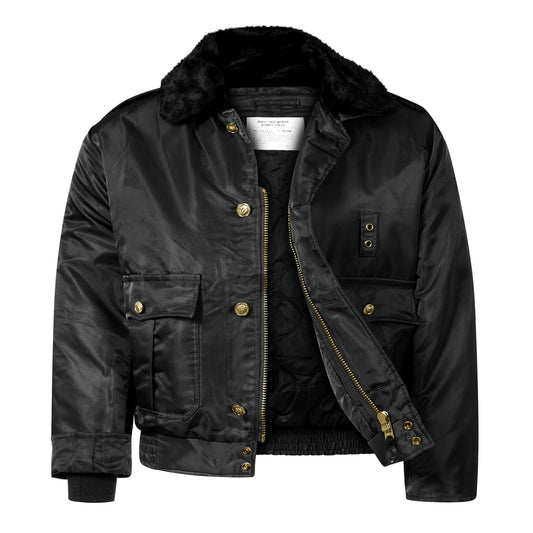 Padded Jacket NYPD Style Insulated Bomber Black