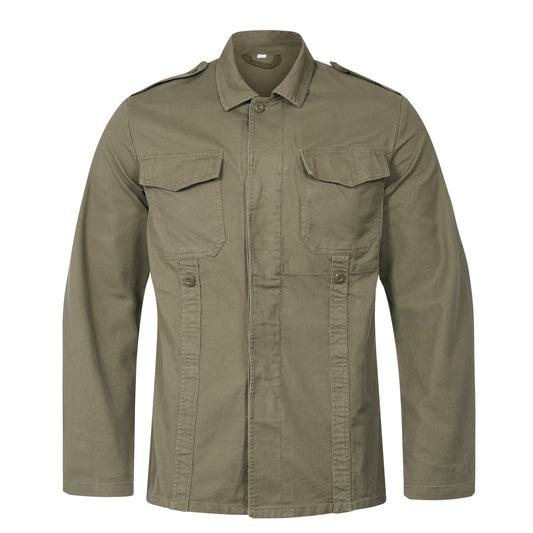 Original German Army Moleskin Jacket Vintage Coat Olive Green