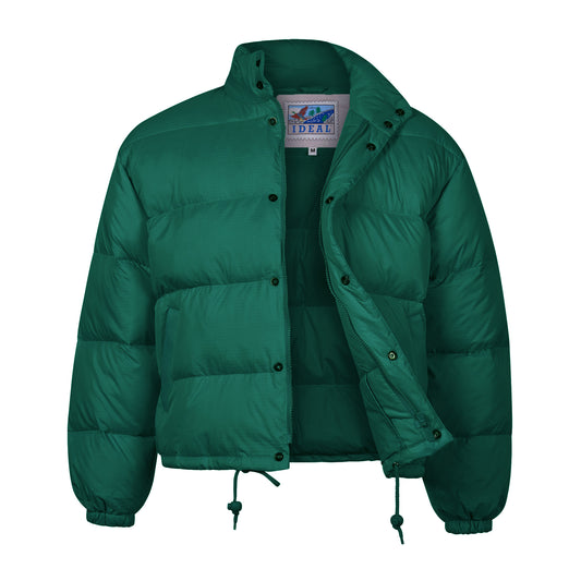 Puffer Jacket Winter Padded Insulated Warm Coat Bomber Green