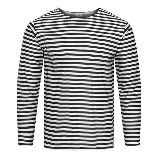 Russian Army Striped T-Shirt Long Sleeve Military Style Combat Top Black