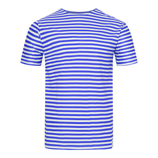 Russian Army Striped T-Shirt Short Sleeve Military Style Combat Top Royal Blue