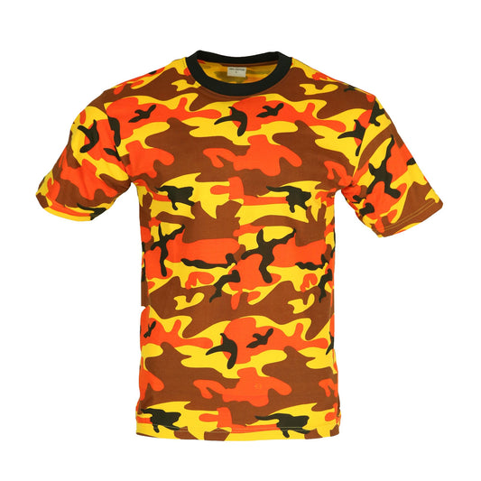 Camo T Shirt Orange Camo