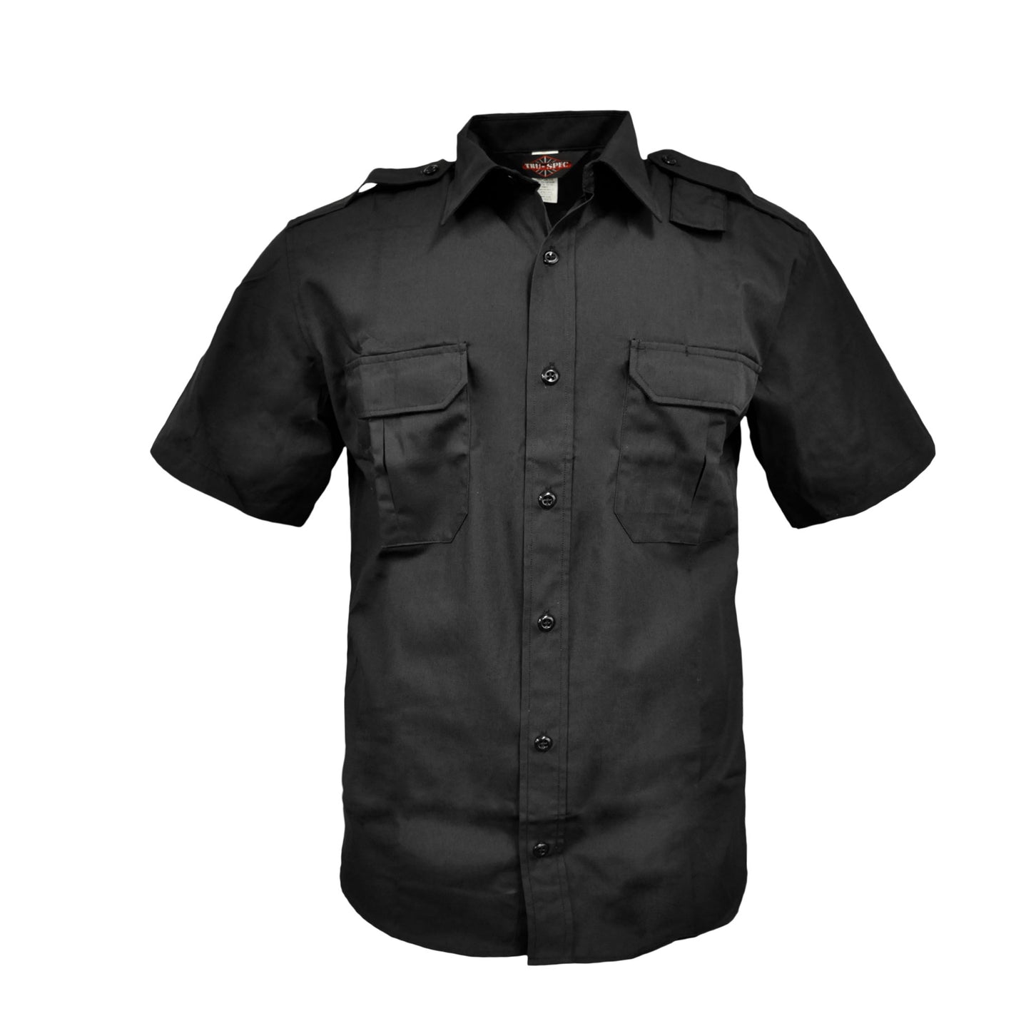 Original US Tru Spec Short Sleeve Shirt Security Combat Top Black