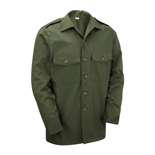 Army Shirt Original US Fatigue Long Sleeve Top Olive