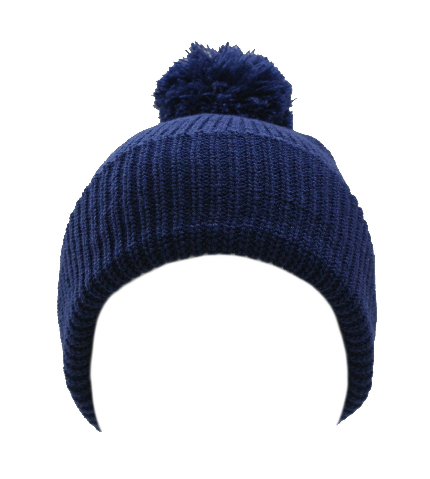 Pom Pom Beanie Hat Winter Watch Cap Navy