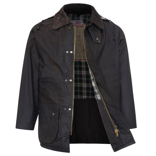 Wax Jacket Classic English Biker Coat Brown