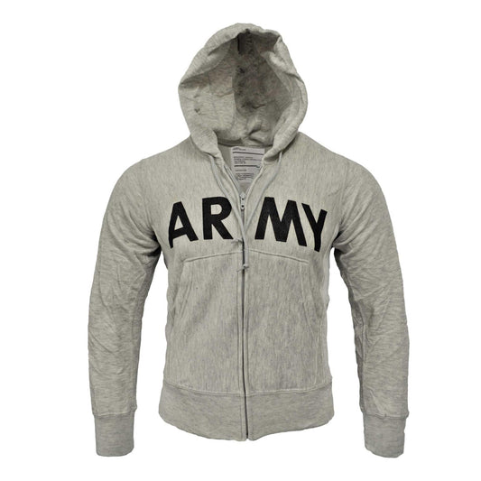 Original US Army Hoodie Military PT Uniform Sweatshirt Grey