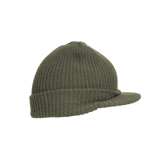 Army Hat Military Style Combat Beanie Jeep Peaked Watch Cap Olive
