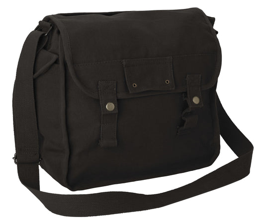 Large Cotton Canvas Side Bag Black