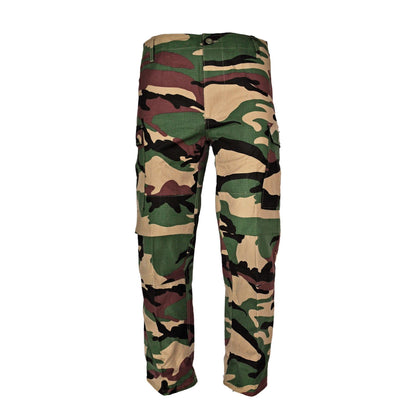 Army Trousers Ripstop Cotton Combat Pants Woodland Camo