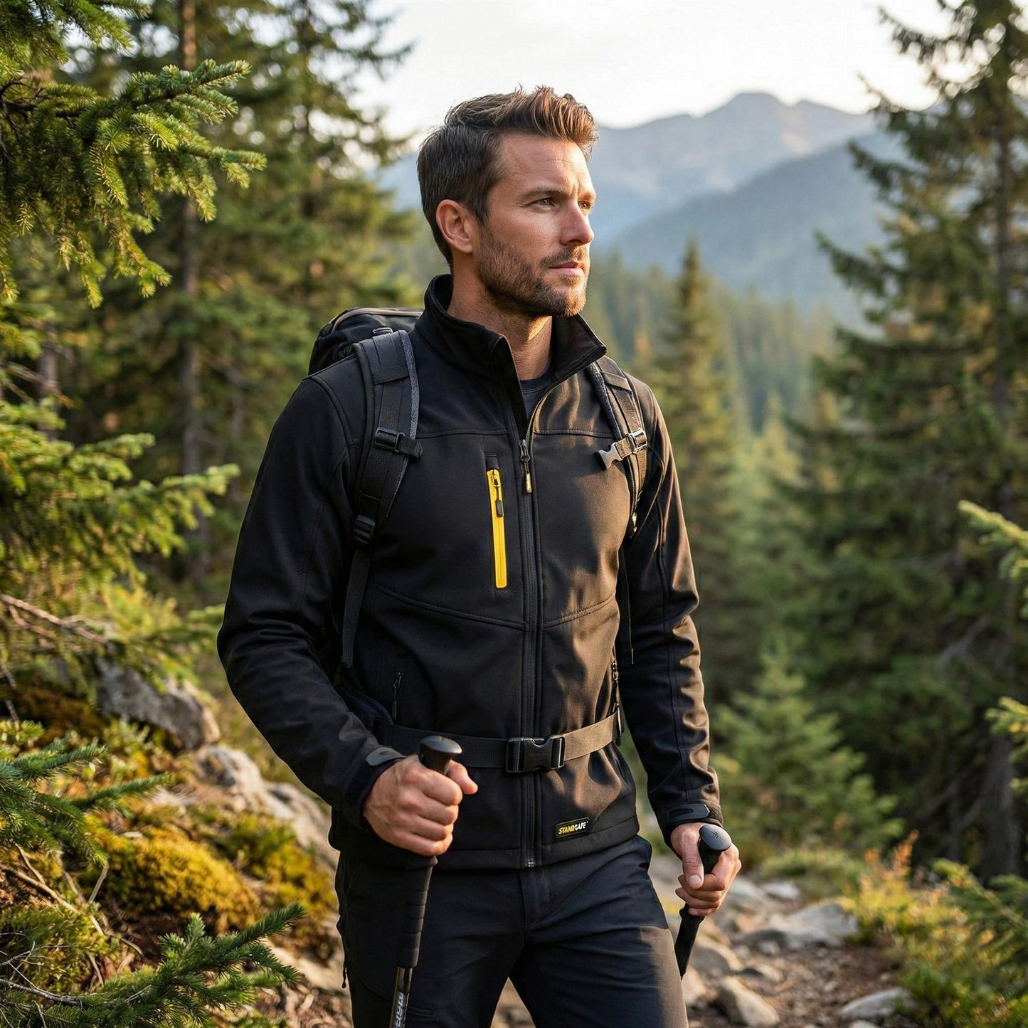 Softshell Jacket Waterproof Hybrid Fleece Coat Military Work Top