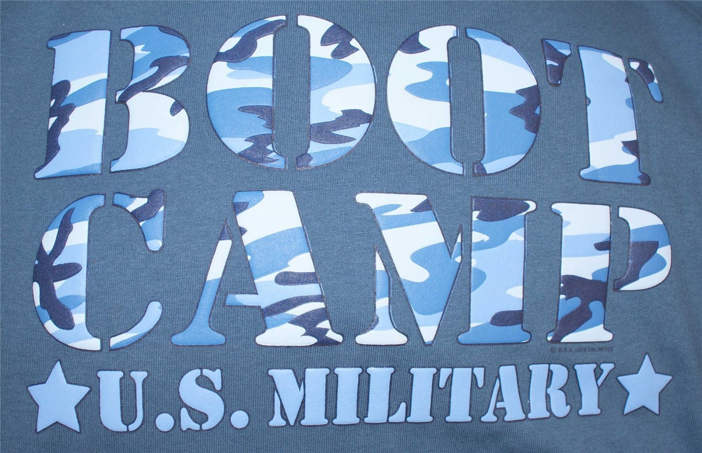 Army Vest US BOOT CAMP Printed Cotton Combat Sleeveless Top Navy