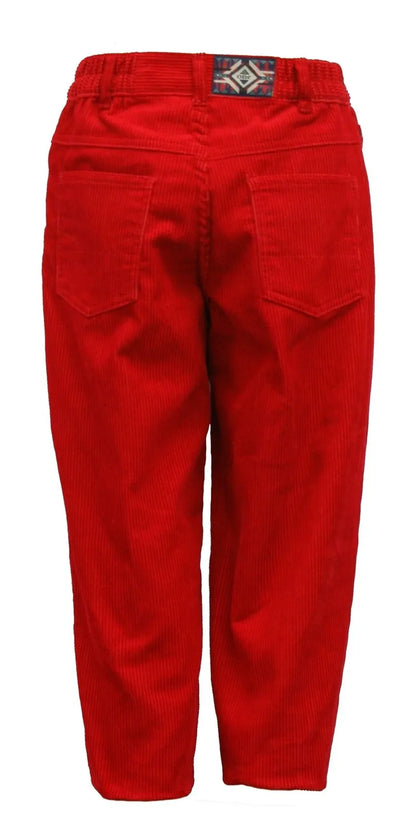 Kids Trousers Warm Corduroy Pants Cayenne Red