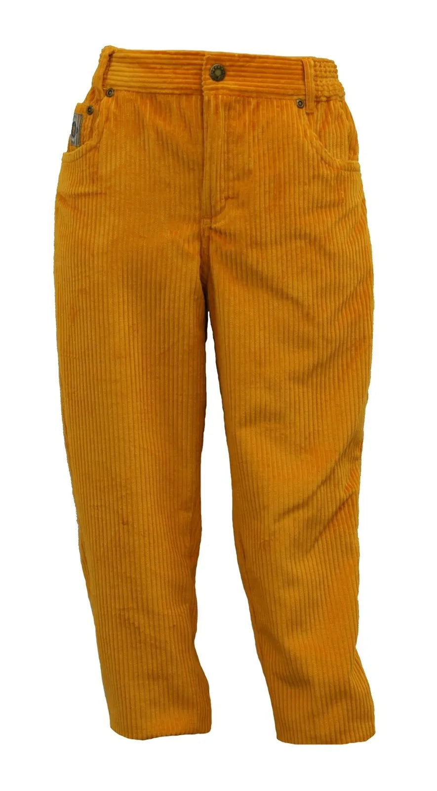 Kids Trousers Warm Corduroy Pants Yellow