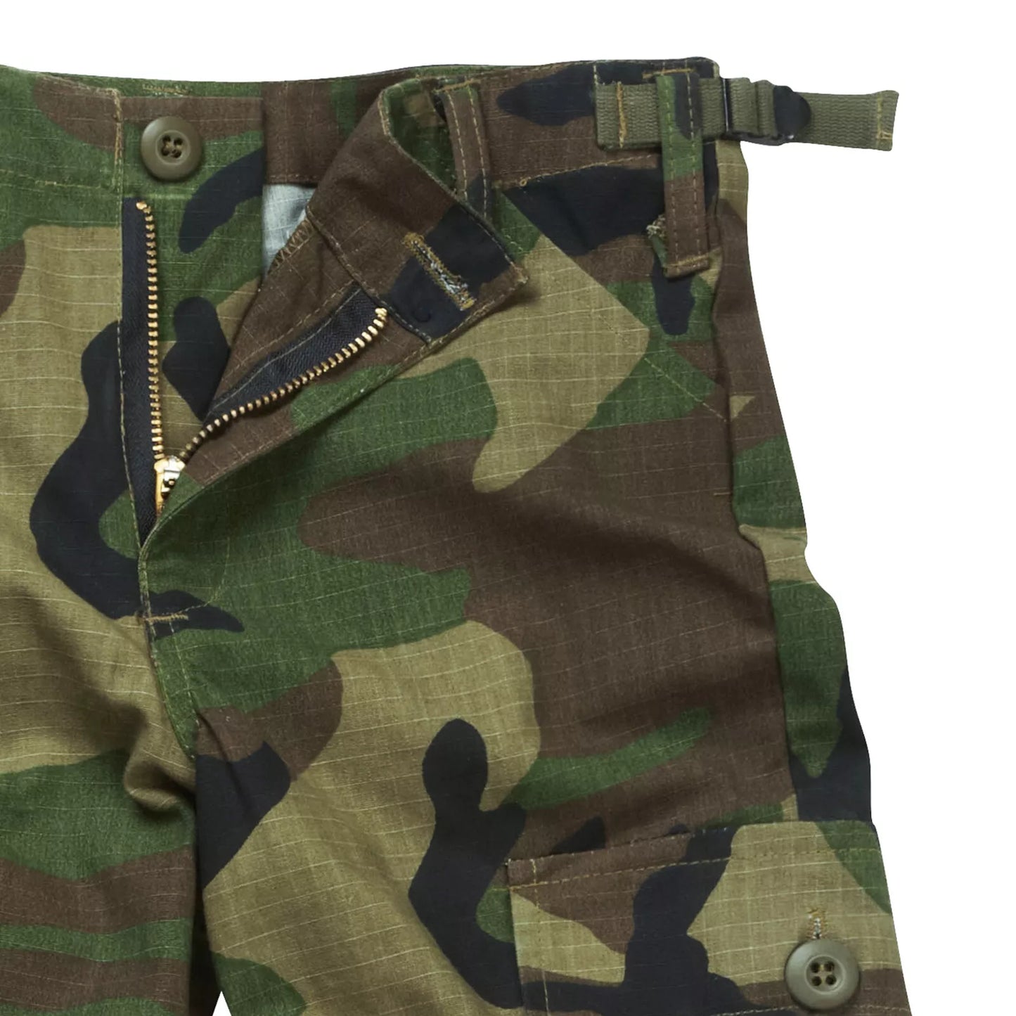 Kids Trousers Army Combat Ripstop Woodland Camo