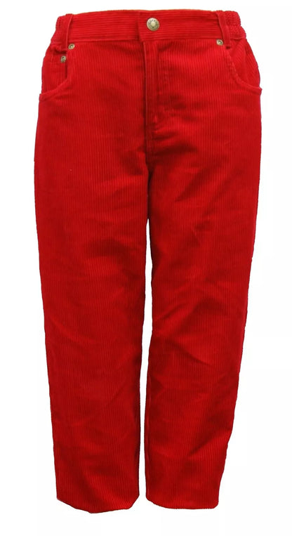 Kids Trousers Warm Corduroy Pants Cayenne Red