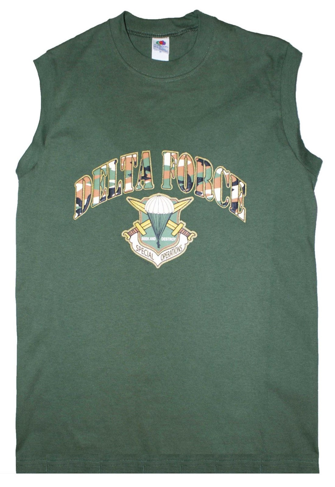 Army Vest US DELTA FORCE Printed Cotton Combat Sleevesless Top Olive
