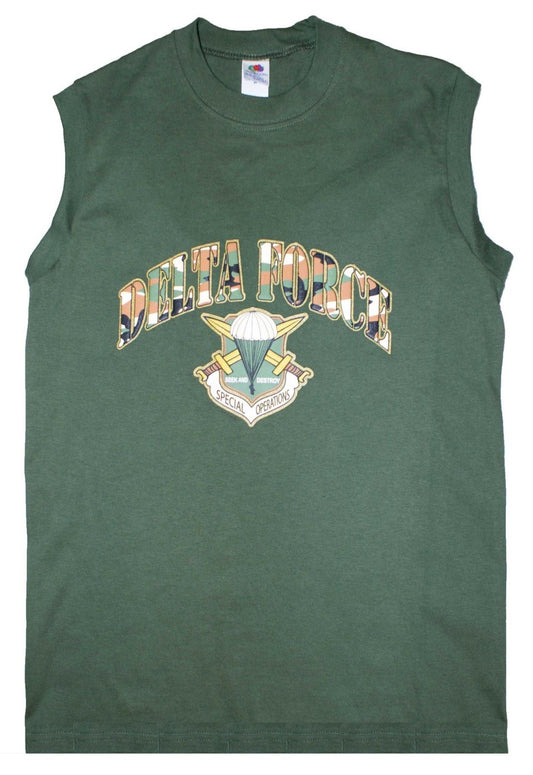 Army Vest US DELTA FORCE Printed Cotton Combat Sleevesless Top Olive