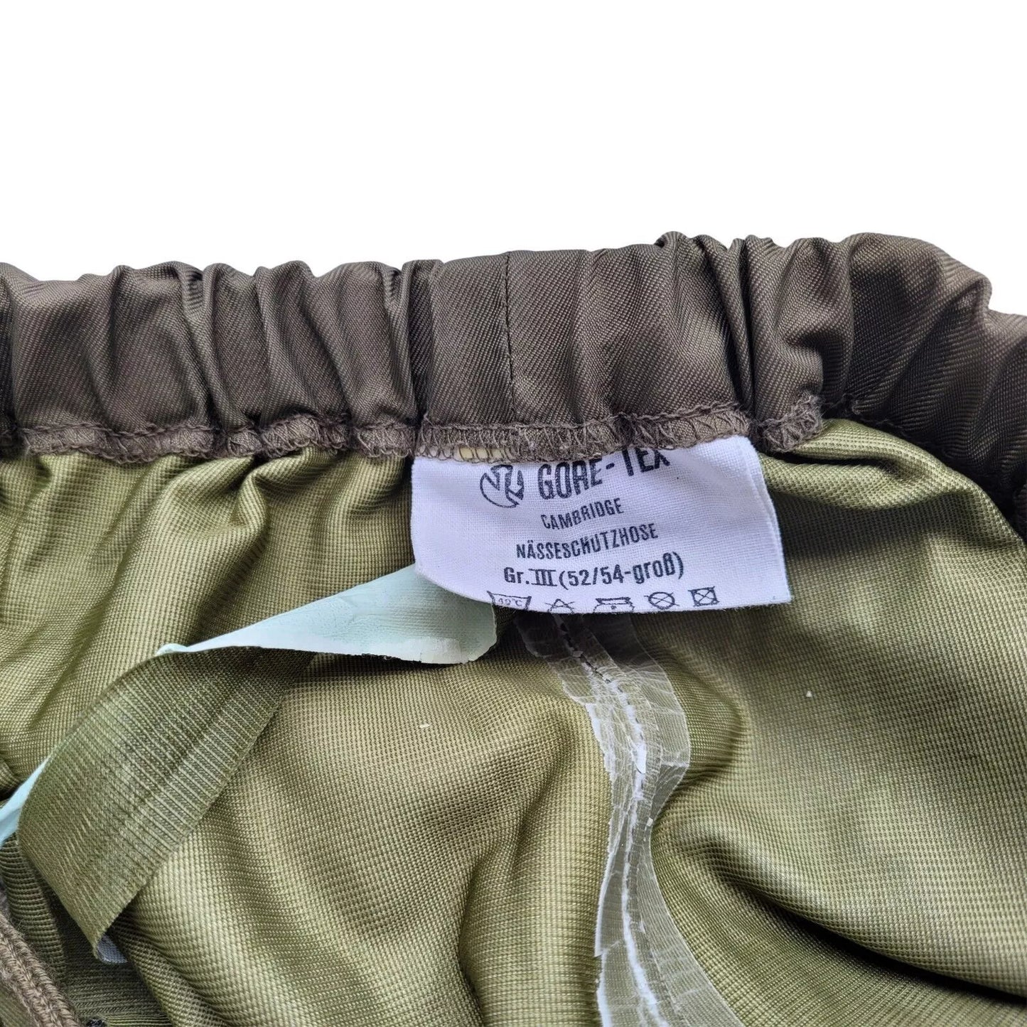 Waterproof Trousers Original German Gore-Tex Olive