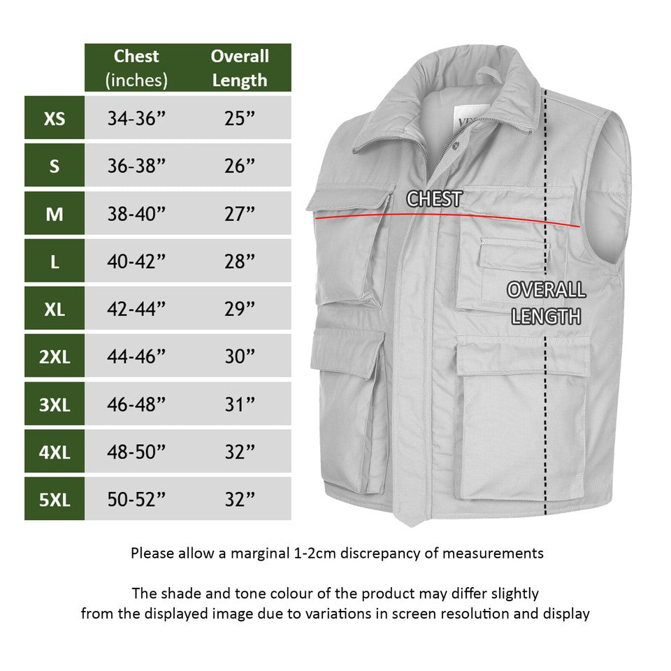 Body Warmer Army Combat Padded Gilet Military Vest Tree Bark Camo